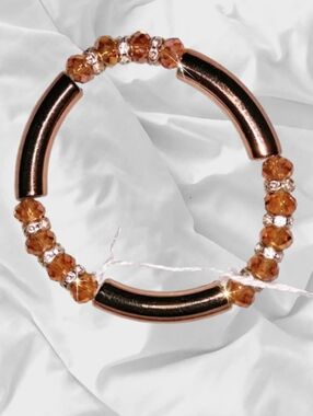 Copper Tube Bead Bracelet